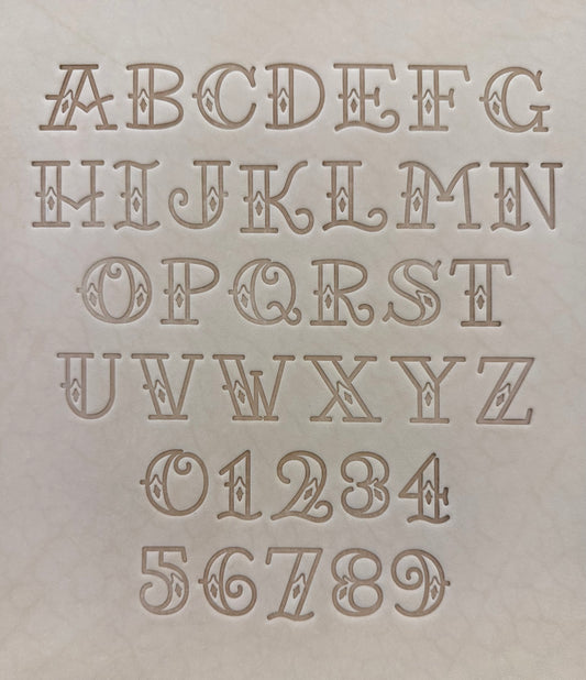 1" Tall DELRIN Alphabet/Letter Embossing Plate Set -48(A)