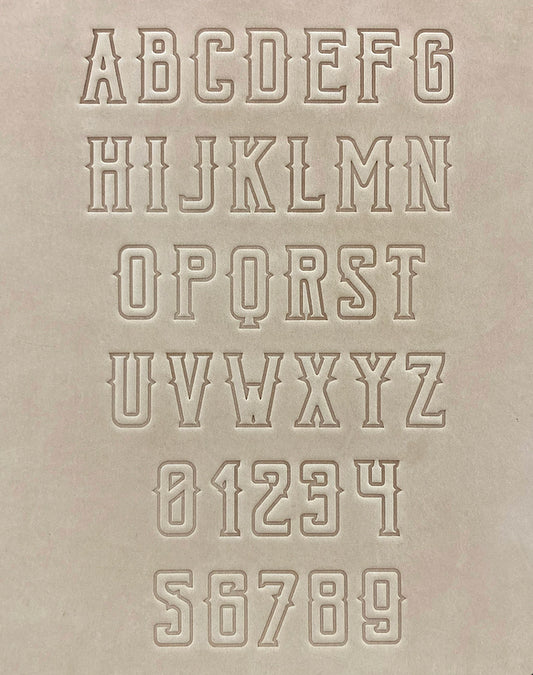 1" Tall DELRIN Alphabet/Letter Embossing Plate Set -31B