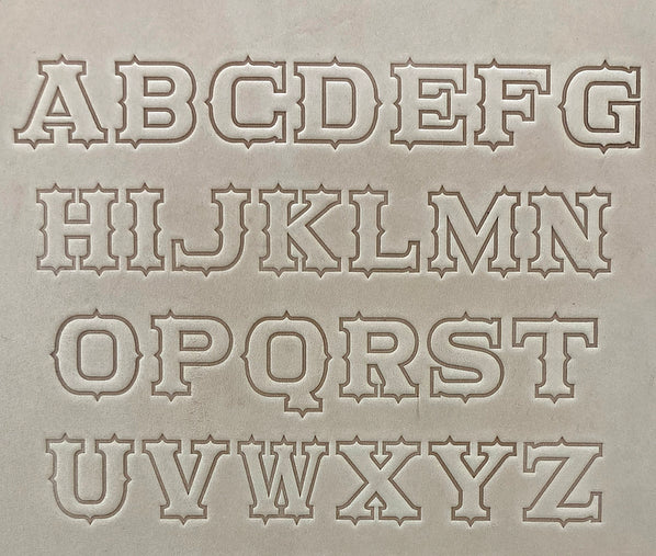 1" Tall DELRIN Alphabet/Letter Embossing Plate Set -28B