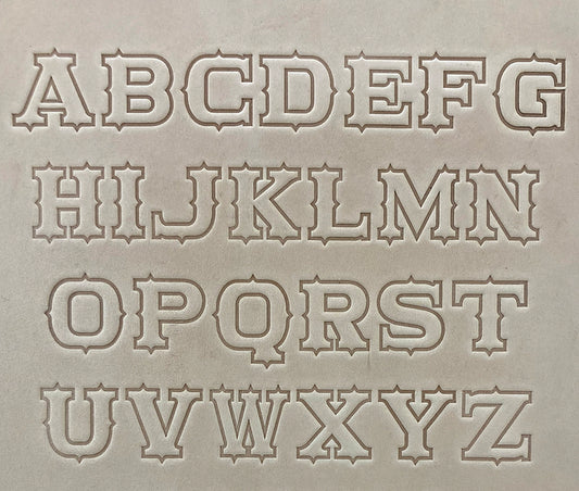 1" Tall DELRIN Alphabet/Letter Embossing Plate Set -28B
