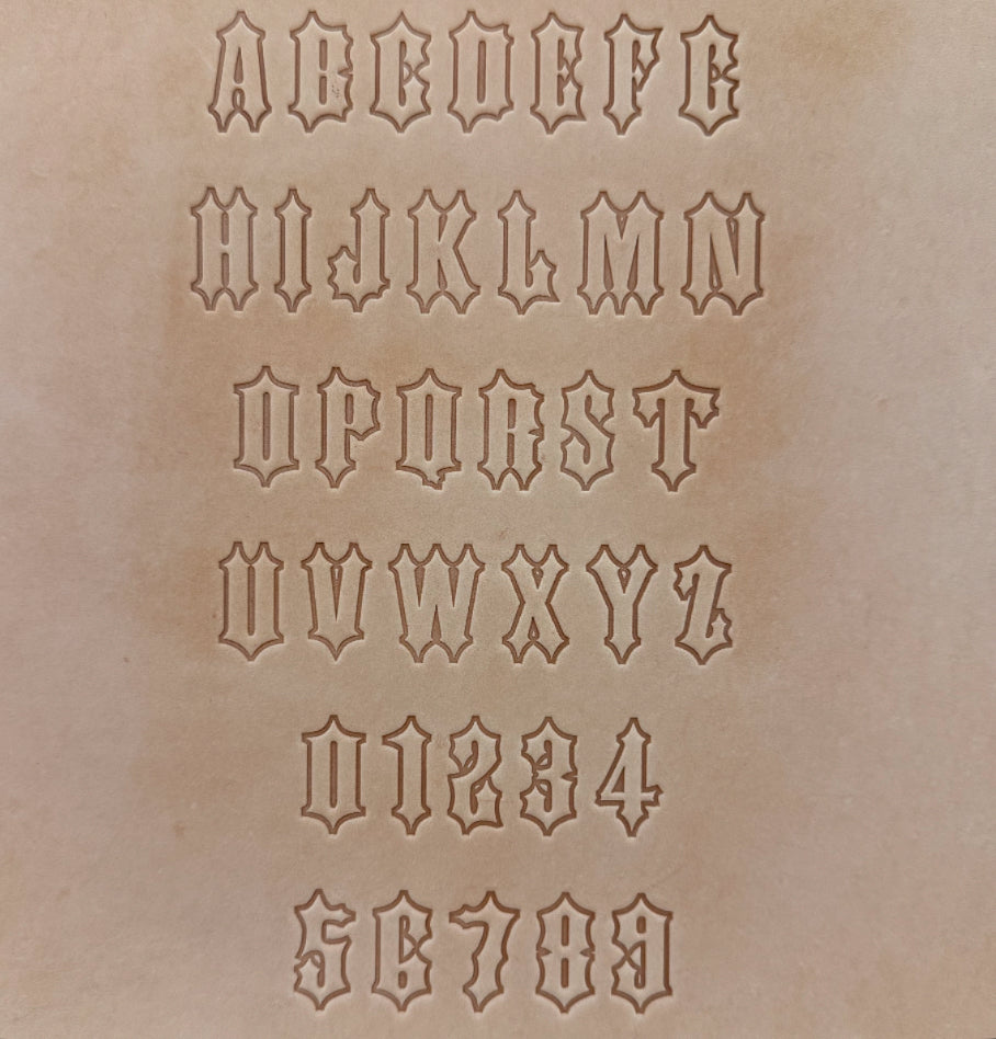 1" Tall DELRIN Alphabet/Letter Embossing Plate Set -38B