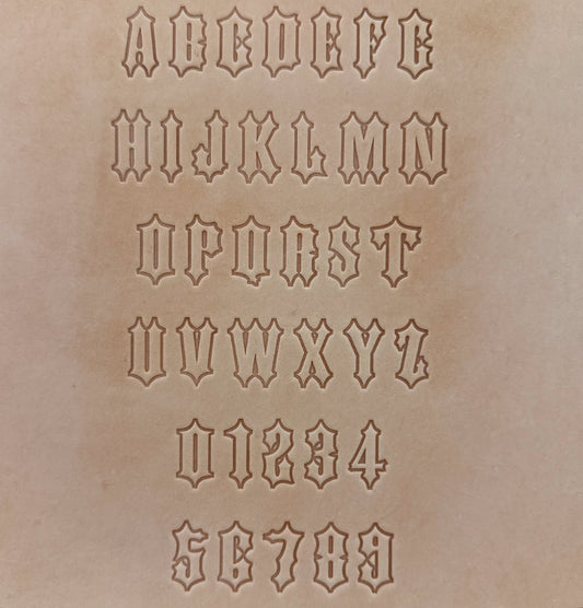 1" Tall DELRIN Alphabet/Letter Embossing Plate Set -38B