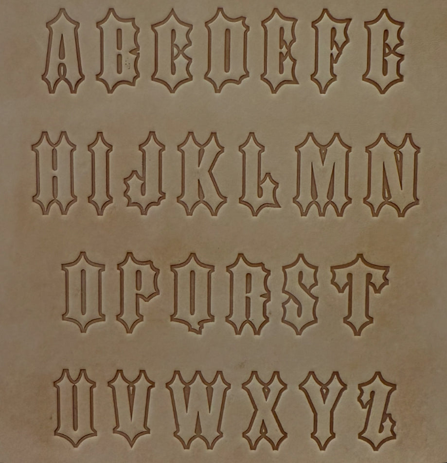 1" Tall DELRIN Alphabet/Letter Embossing Plate Set -38B