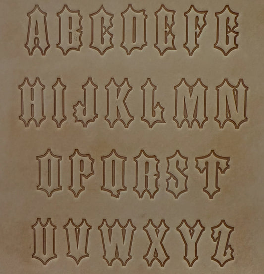 1" Tall DELRIN Alphabet/Letter Embossing Plate Set -38B