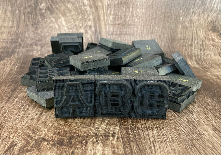 1" Tall DELRIN Alphabet/Letter Embossing Plate Set -29B