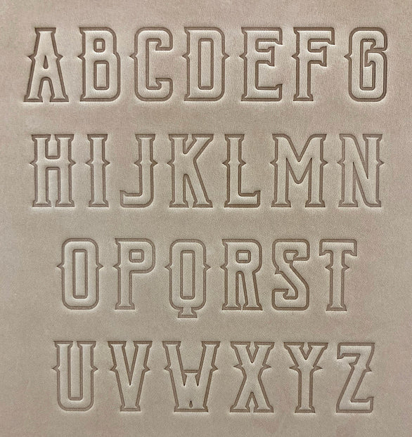 1" Tall DELRIN Alphabet/Letter Embossing Plate Set -31B