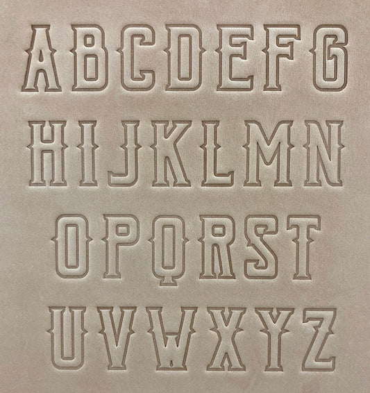 1" Tall DELRIN Alphabet/Letter Embossing Plate Set -31B