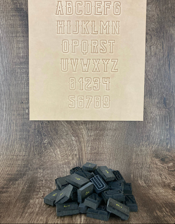 1" Tall DELRIN Alphabet/Letter Embossing Plate Set -31B