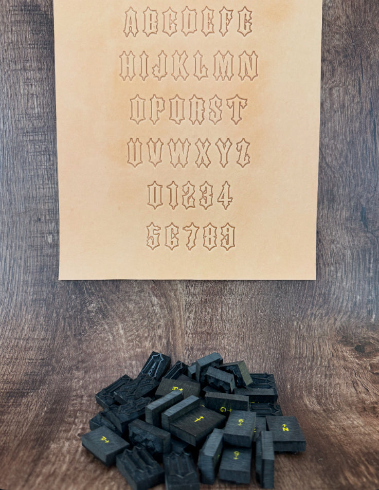 1" Tall DELRIN Alphabet/Letter Embossing Plate Set -38B