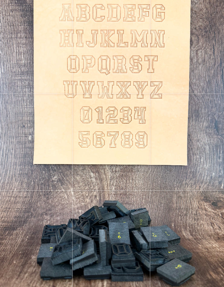 1" Tall DELRIN Alphabet/Letter Embossing Plate Set -36B