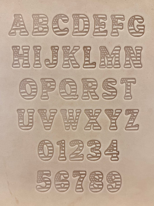 1" Tall DELRIN Alphabet/Letter Embossing Plate Set -37A