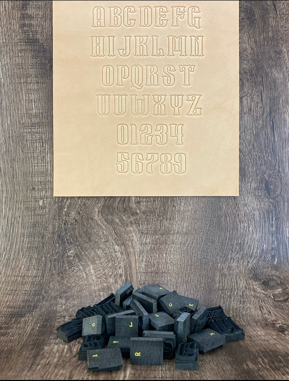 1" Tall DELRIN Alphabet/Letter Embossing Plate Set -27B