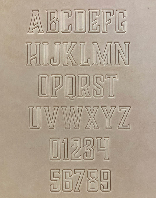 1" Tall DELRIN Alphabet/Letter Embossing Plate Set -24(B)