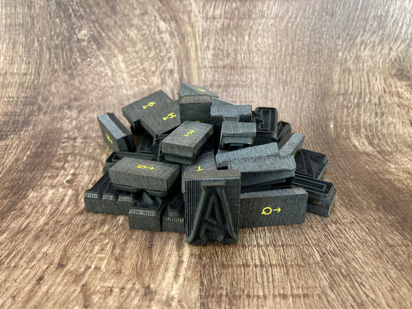 1" Tall DELRIN Alphabet/Letter Embossing Plate Set -24(B)