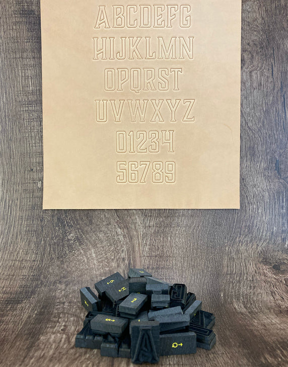 1" Tall DELRIN Alphabet/Letter Embossing Plate Set -24(B)