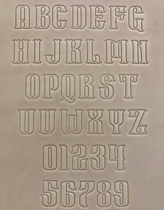 1" Tall DELRIN Alphabet/Letter Embossing Plate Set -27B