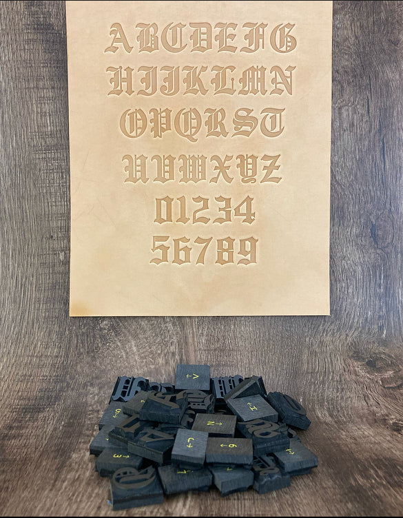 1" Tall DELRIN Alphabet/Letter Embossing Plate Set -22A