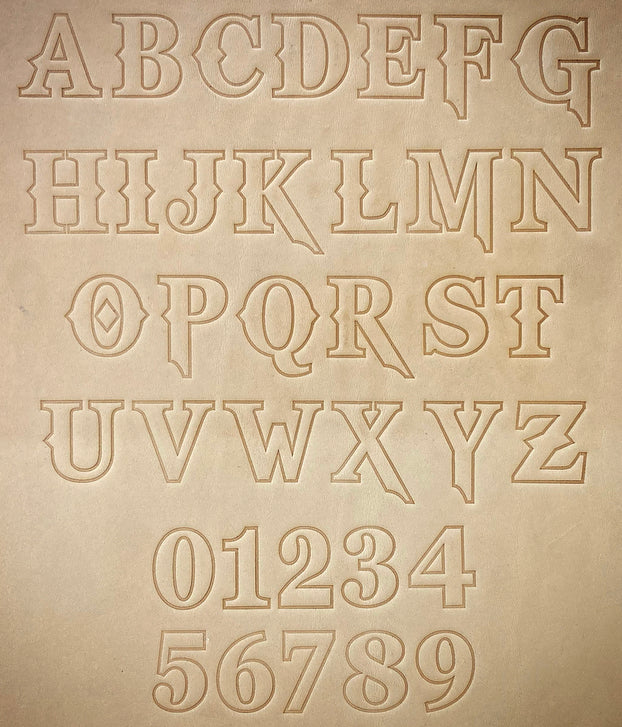 1" Tall DELRIN Alphabet/Letter Embossing Plate Set - 13B
