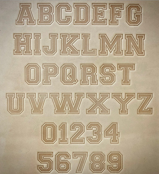 1" Tall DELRIN Alphabet/Letter Embossing Plate Set - 2A