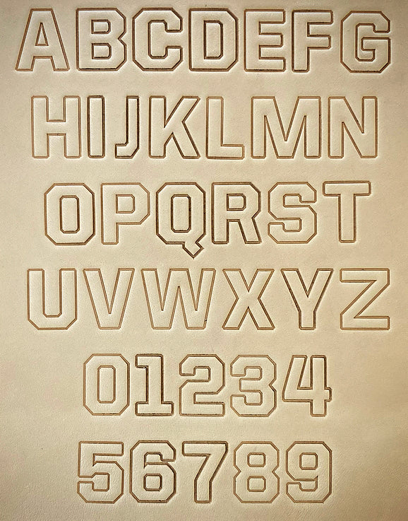 1" Tall DELRIN Alphabet/Letter Embossing Plate Set - 4B