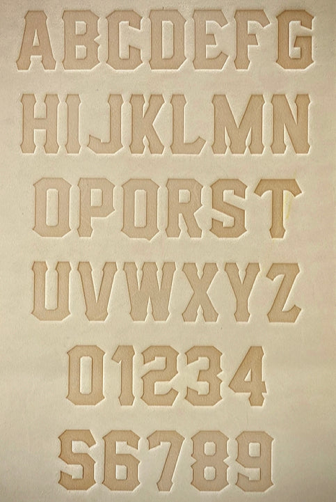 1" Tall DELRIN Alphabet/Letter Embossing Plate Set - 9A