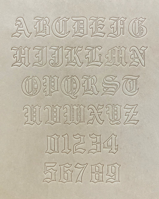 1" Tall DELRIN Alphabet/Letter Embossing Plate Set -22B