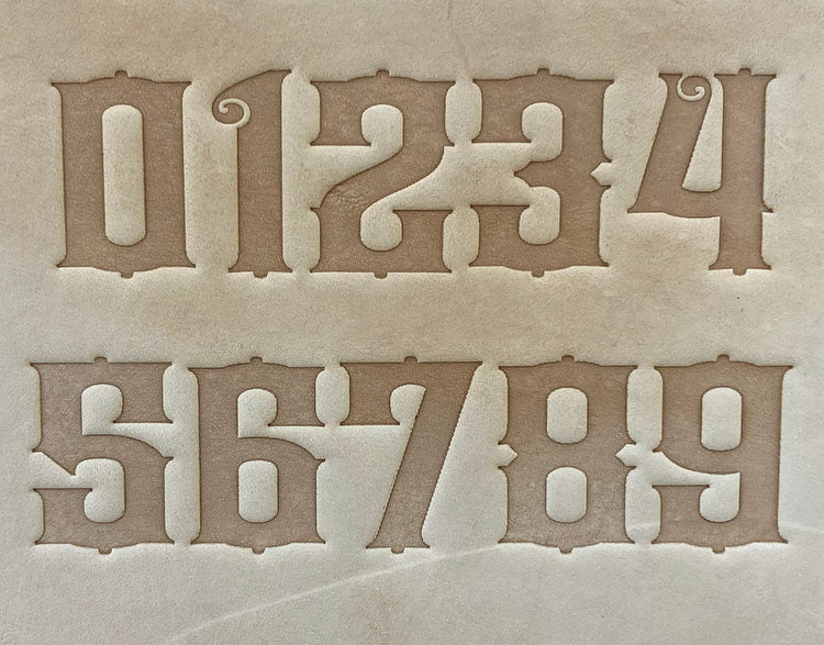 1" Tall DELRIN Alphabet/Letter Embossing Plate Set -10A