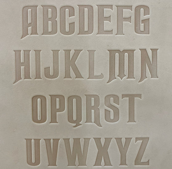 1" Tall DELRIN Alphabet/Letter Embossing Plate Set -19A