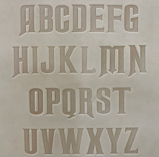1" Tall DELRIN Alphabet/Letter Embossing Plate Set -19A