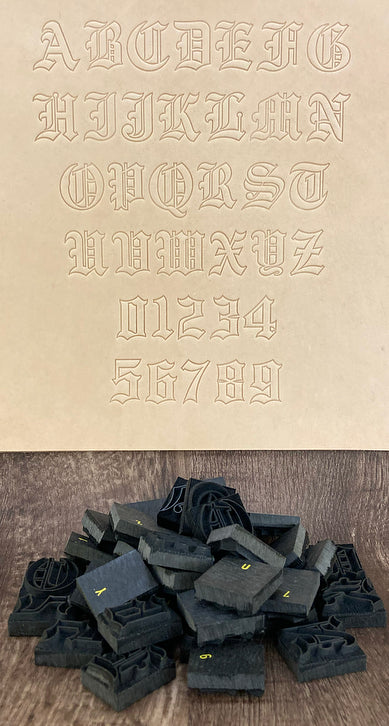 1" Tall DELRIN Alphabet/Letter Embossing Plate Set -22B