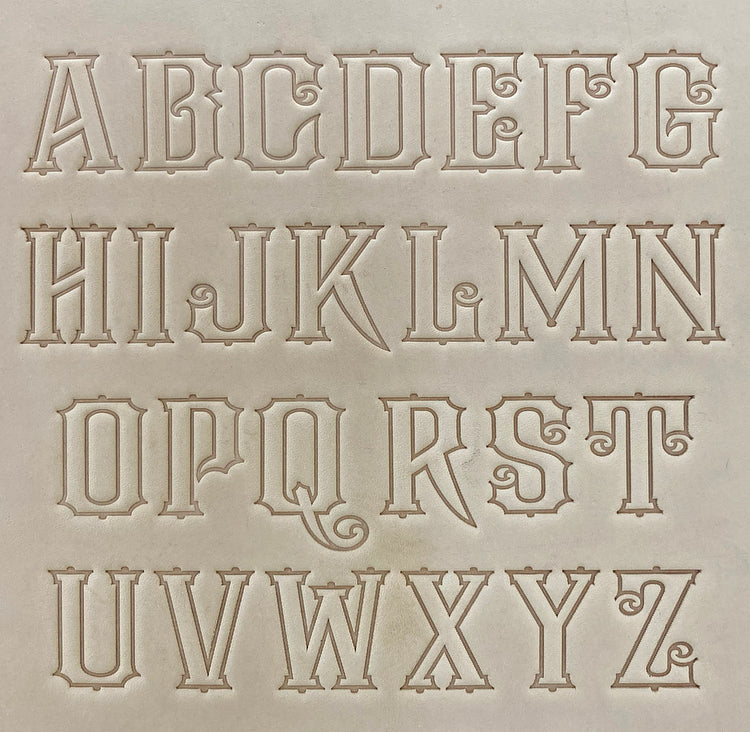 1" Tall DELRIN Alphabet/Letter Embossing Plate Set -10B