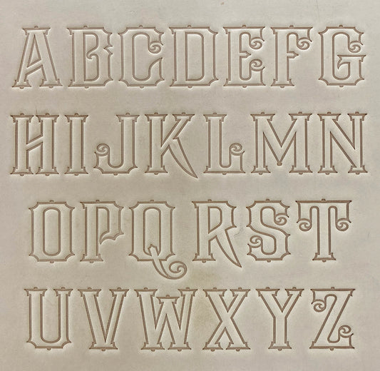 1" Tall DELRIN Alphabet/Letter Embossing Plate Set -10B