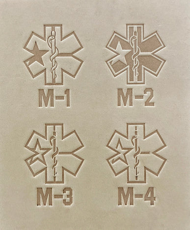 TEXAS FLAG MEDICAL STAR (M-1; M-2; M-3; M-4) 1-INCH WIDE