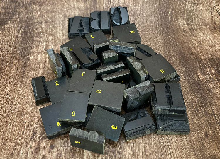 1" Tall DELRIN Alphabet/Letter Embossing Plate Set - 6A