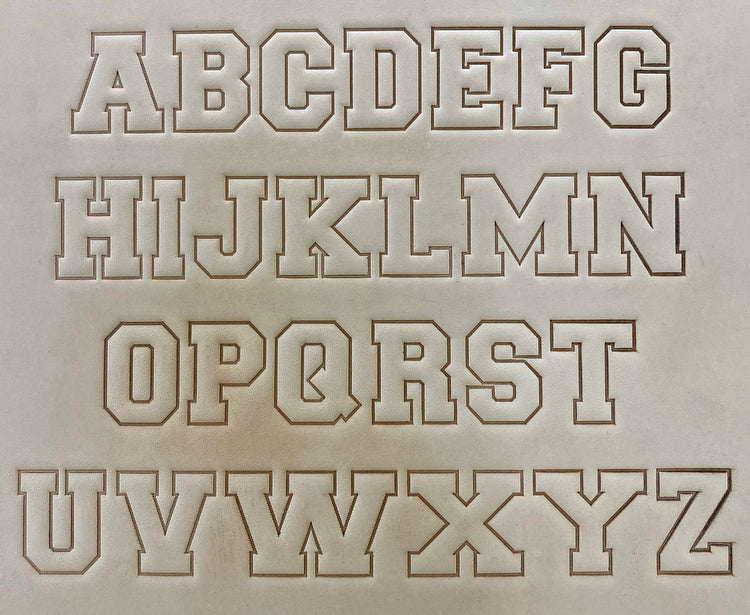 1" Tall DELRIN Alphabet/Letter Embossing Plate Set - 2B