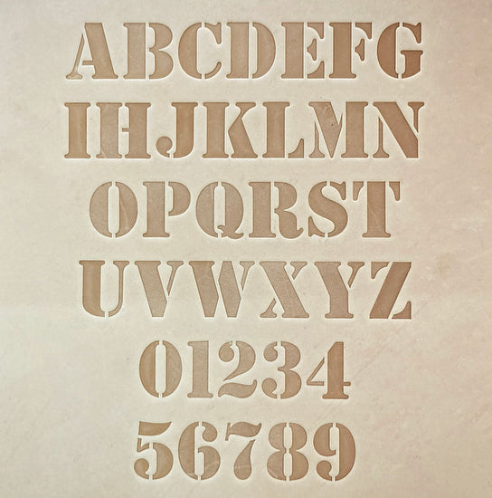 1" Tall DELRIN Alphabet/Letter Embossing Plate Set - 6A