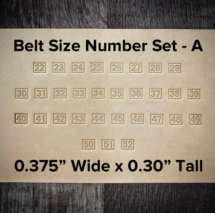 BELT SIZING NUMBER SET - (A)