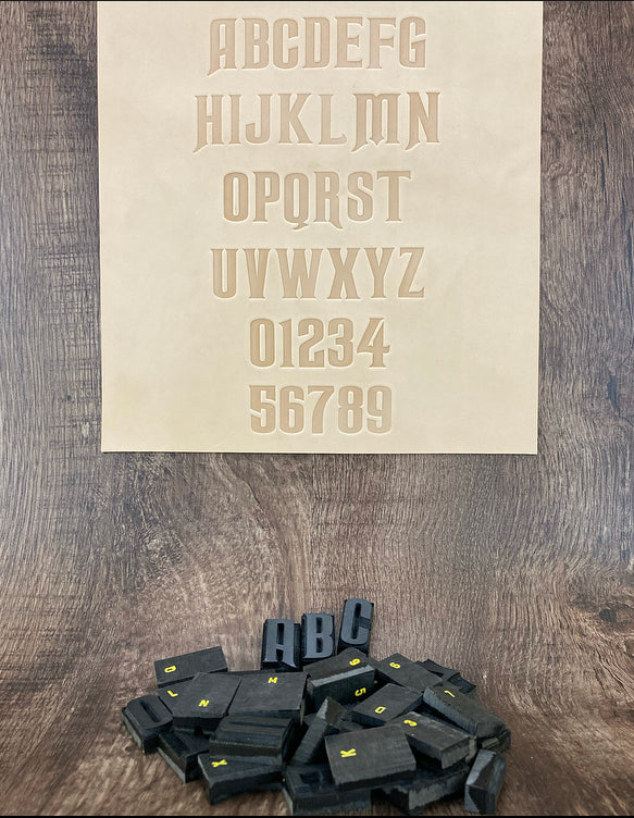 1" Tall DELRIN Alphabet/Letter Embossing Plate Set -19A