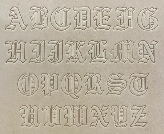 1" Tall DELRIN Alphabet/Letter Embossing Plate Set -22B