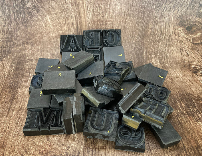 1" Tall DELRIN Alphabet/Letter Embossing Plate Set - 5B