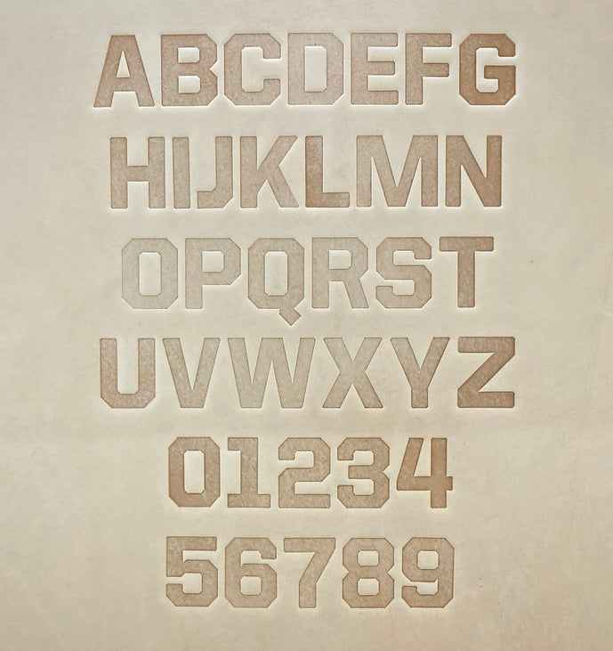 1" Tall DELRIN Alphabet/Letter Embossing Plate Set - 4A