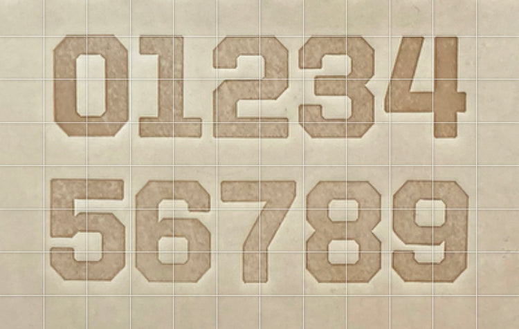 1" Tall DELRIN Alphabet/Letter Embossing Plate Set - 4A