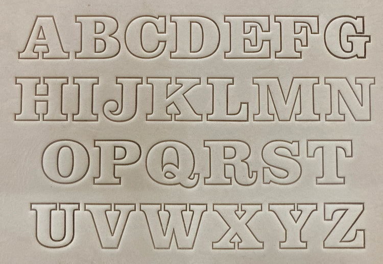 1" Tall DELRIN Alphabet/Letter Embossing Plate Set - 5B