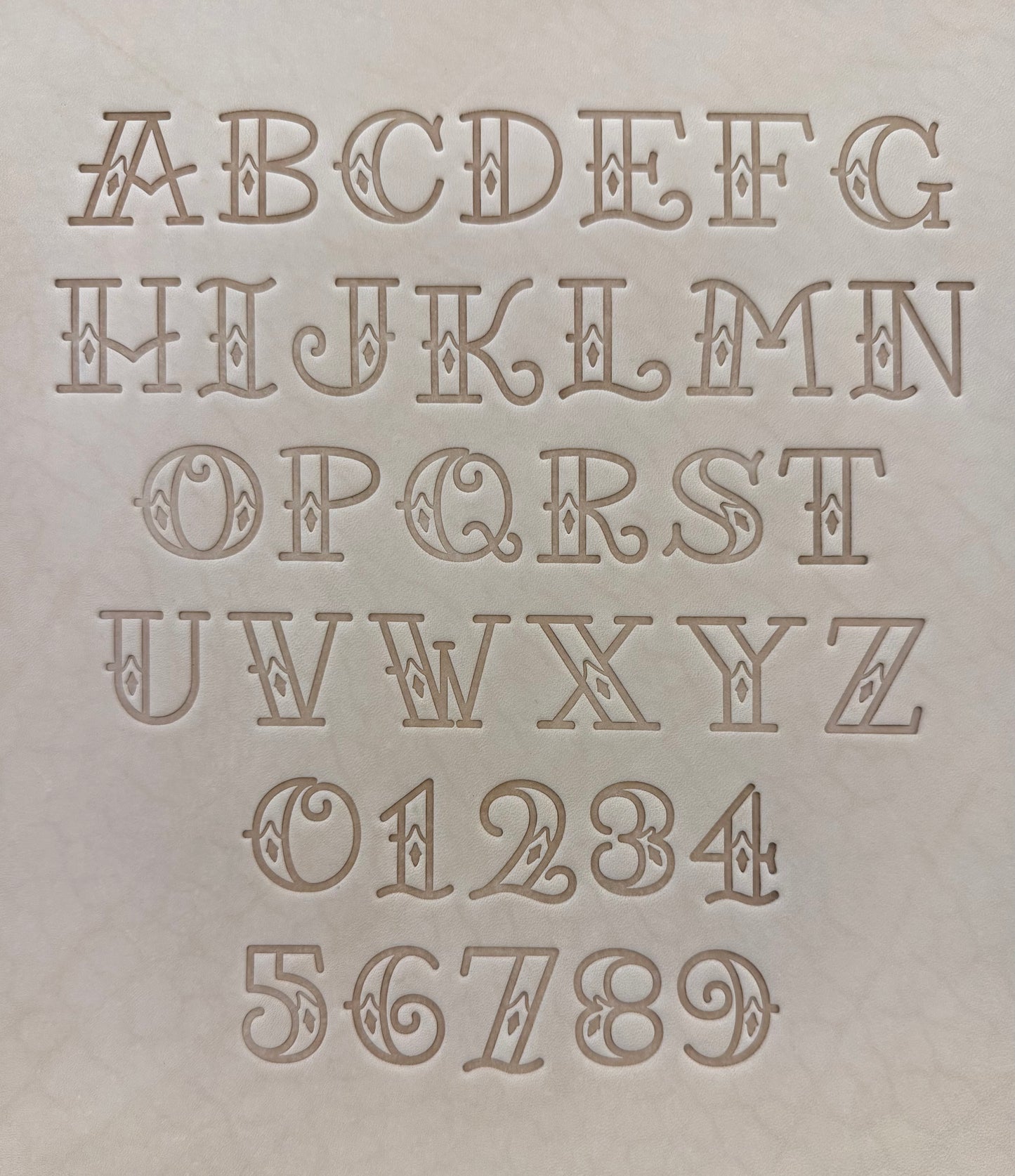 1" Tall DELRIN Alphabet/Letter Embossing Plate Set -48(A)