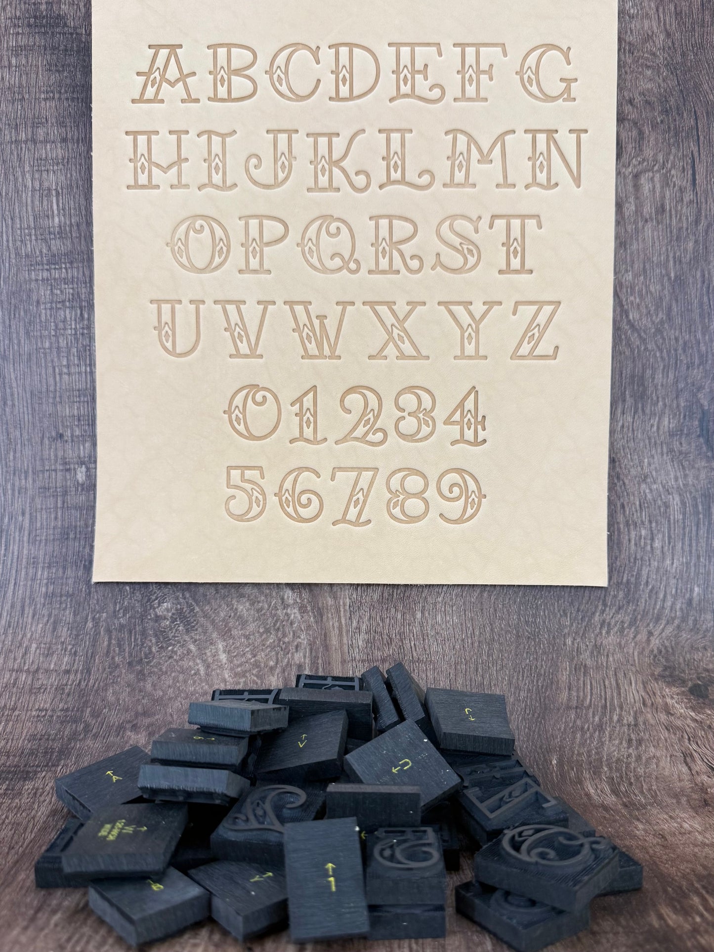 1" Tall DELRIN Alphabet/Letter Embossing Plate Set -48(A)