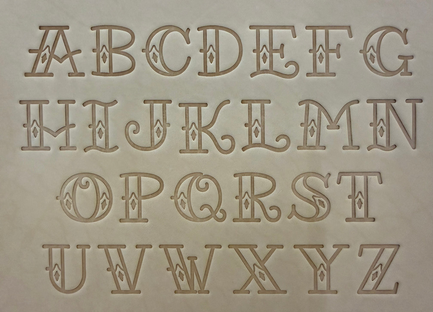 1" Tall DELRIN Alphabet/Letter Embossing Plate Set -48(A)