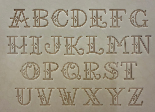 1" Tall DELRIN Alphabet/Letter Embossing Plate Set -48(A)