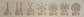 Group of seven delrin leather stamps showing firefighter bugle rank insignia.