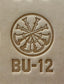 Delrin leather stamp showing firefighter bugle rank insignia.
