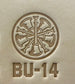 Delrin leather stamp showing firefighter bugle rank insignia.